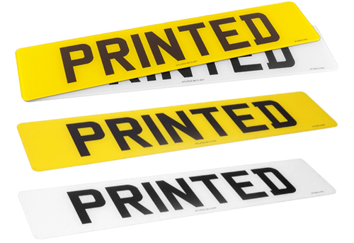 Standard Printed Number Plates